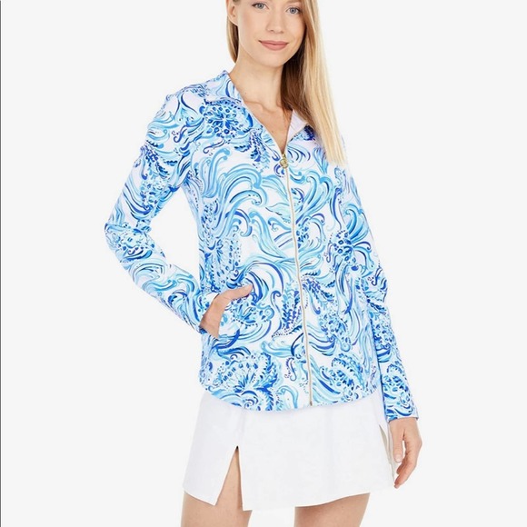Lilly Pulitzer Leona Zip Up Jacket UPF 50+ sz Xs - Picture 2 of 6